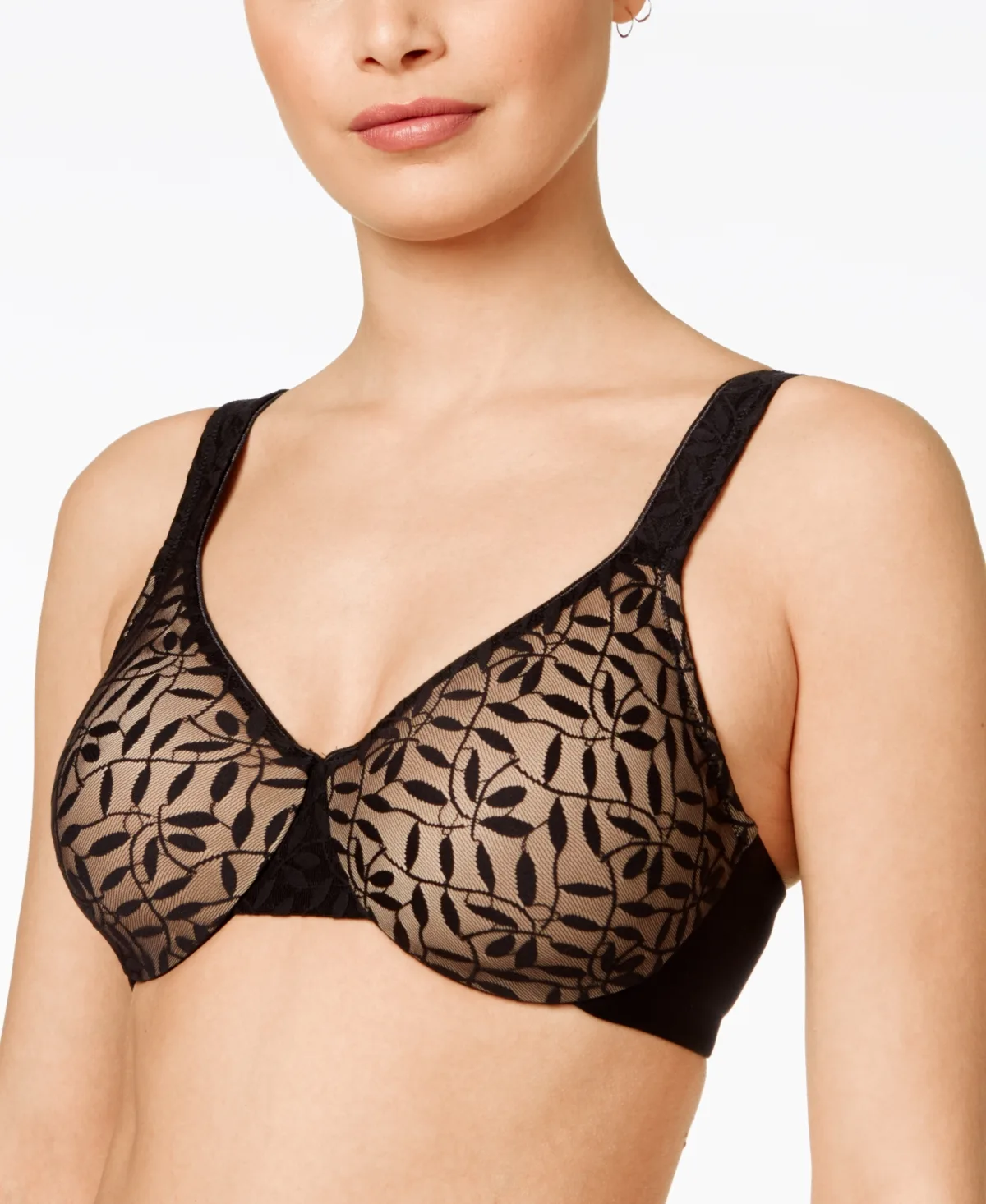 Sheer Leaves Minimizer Bra by Olga