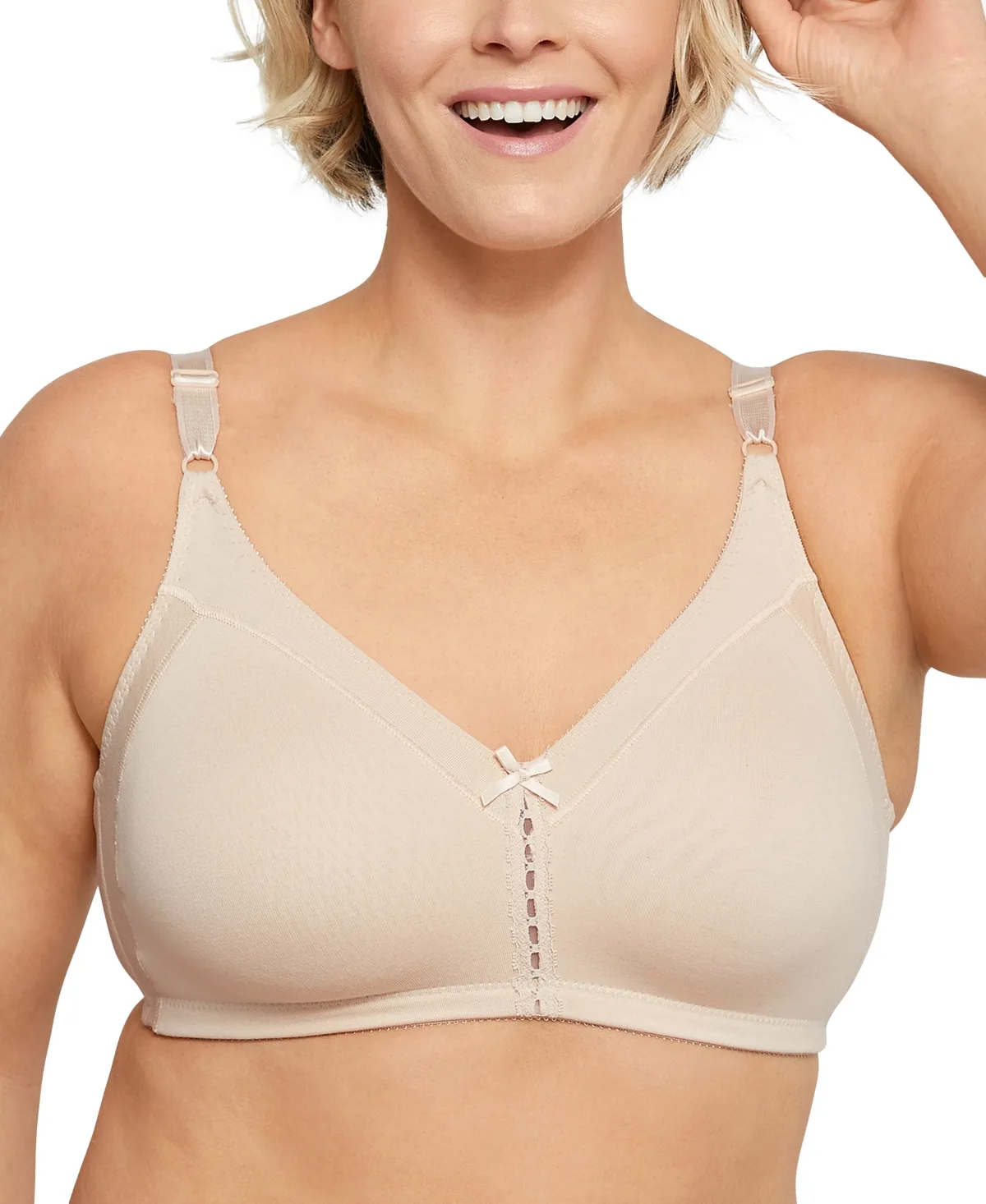 Double Support Cotton Wireless Bra with Cool Comfort by Bali