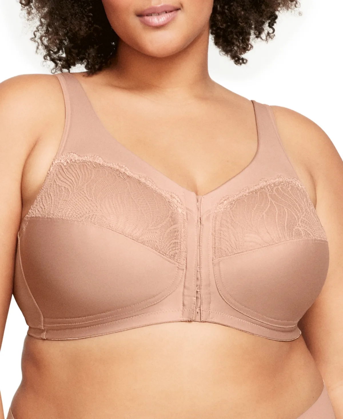 Full Figure Magiclift Natural Shape Front Closure Wirefree Bra