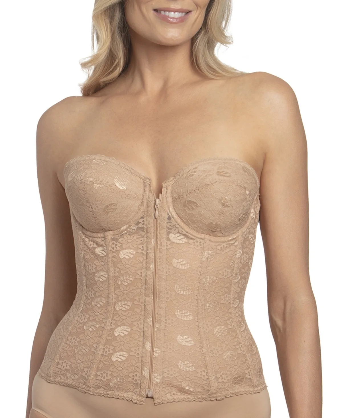 Francesca Lace Front Closure Strapless Bra by Dominique