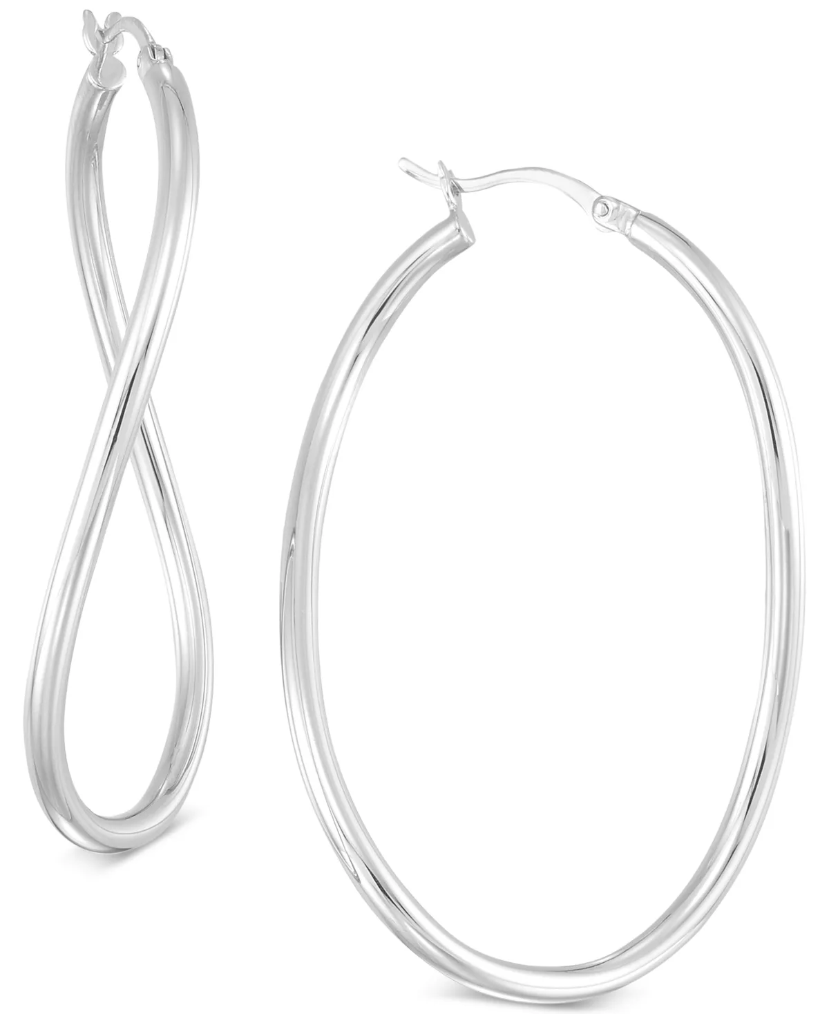 Wavy Hoop Earrings in 18k Gold Over Sterling Silver or Sterling Silver by Simone I. Smith