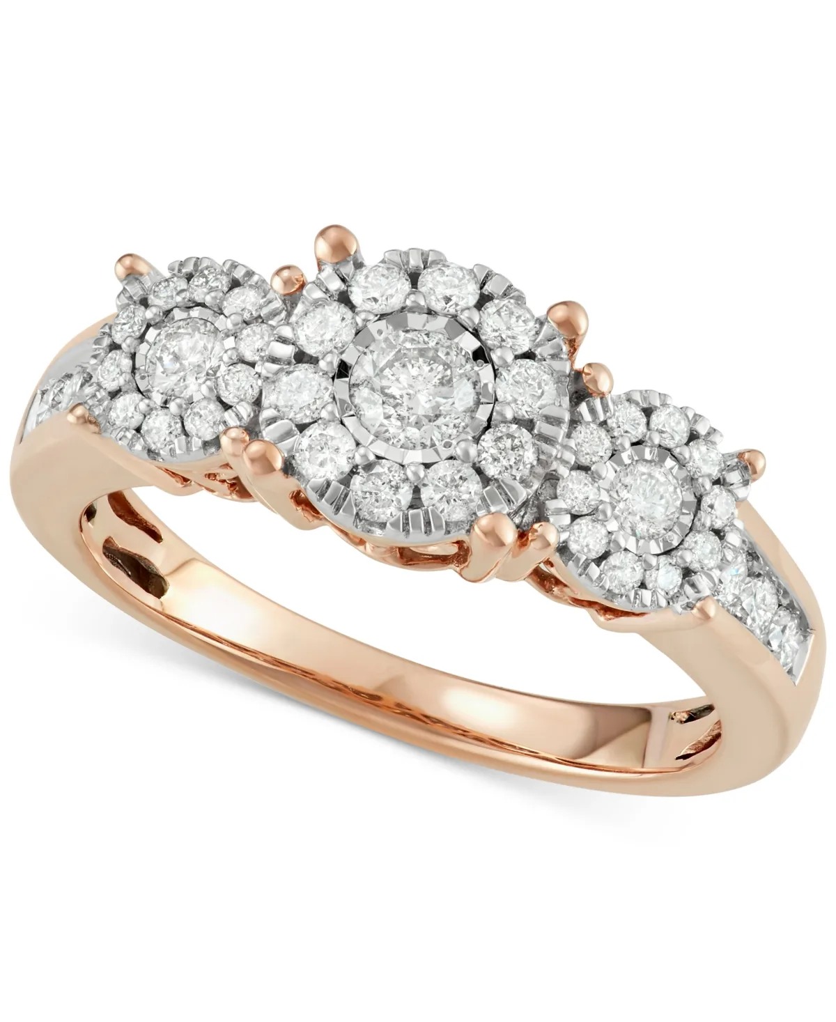 Diamond Three Stone Engagement Ring (3/4 ct. t.w.) in 14k White, Yellow or Rose Gold by Macy's