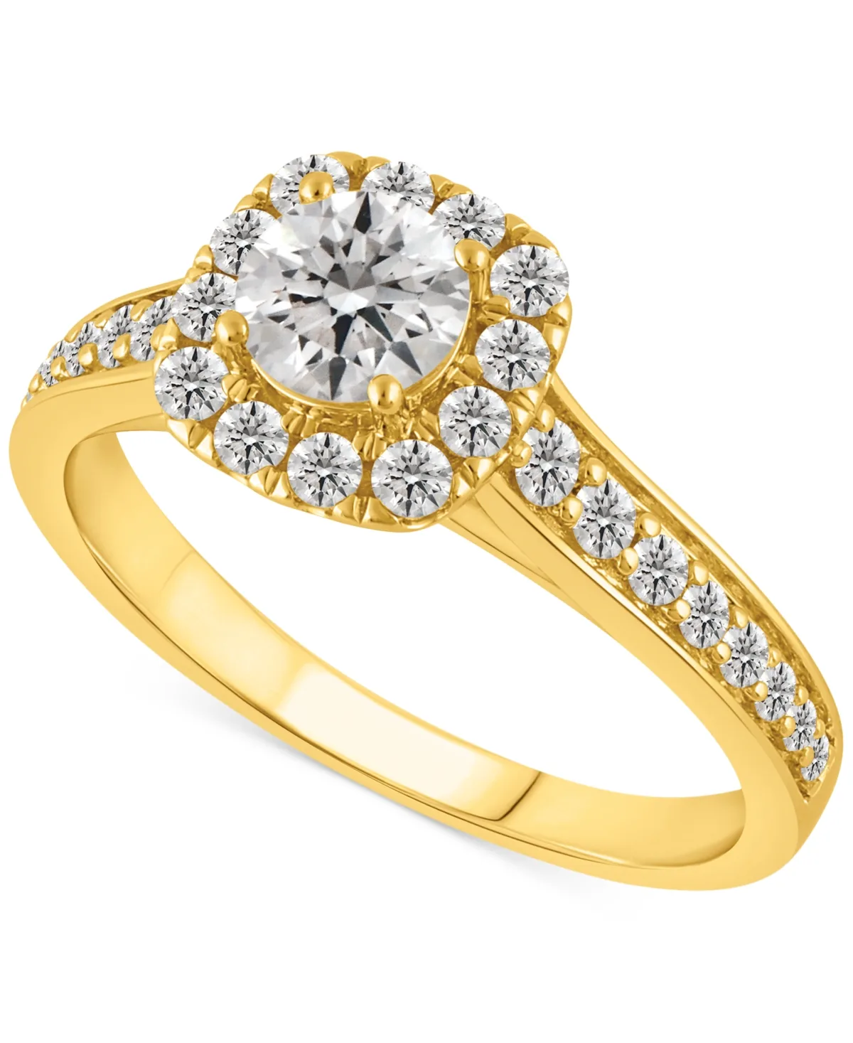 Diamond Halo Engagement Ring (1 ct. t.w.) in 14k White Gold or 14k Gold