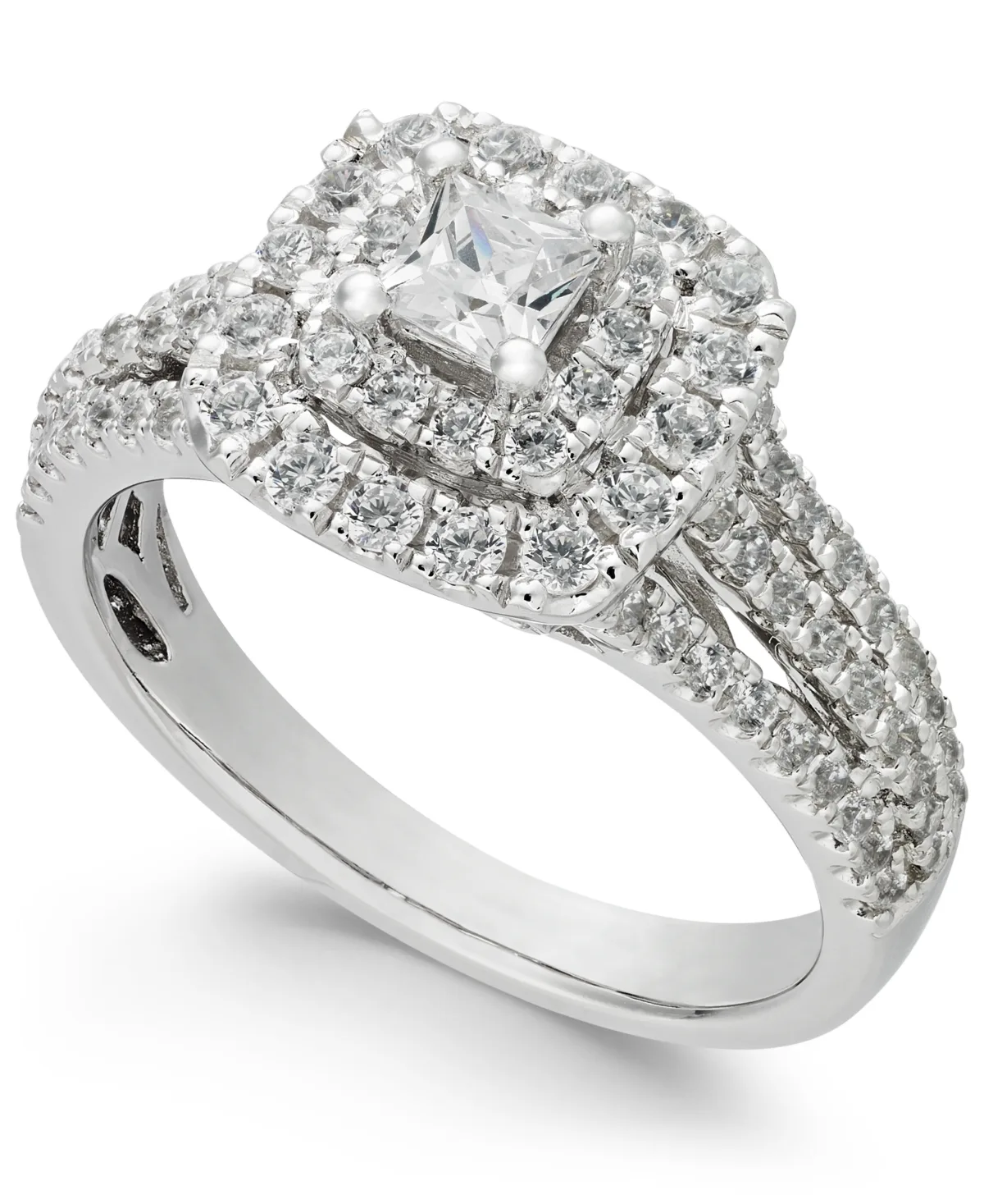 Diamond Princess Cut Engagement Ring (1 ct. t.w.) in 14k White Gold by Macy's