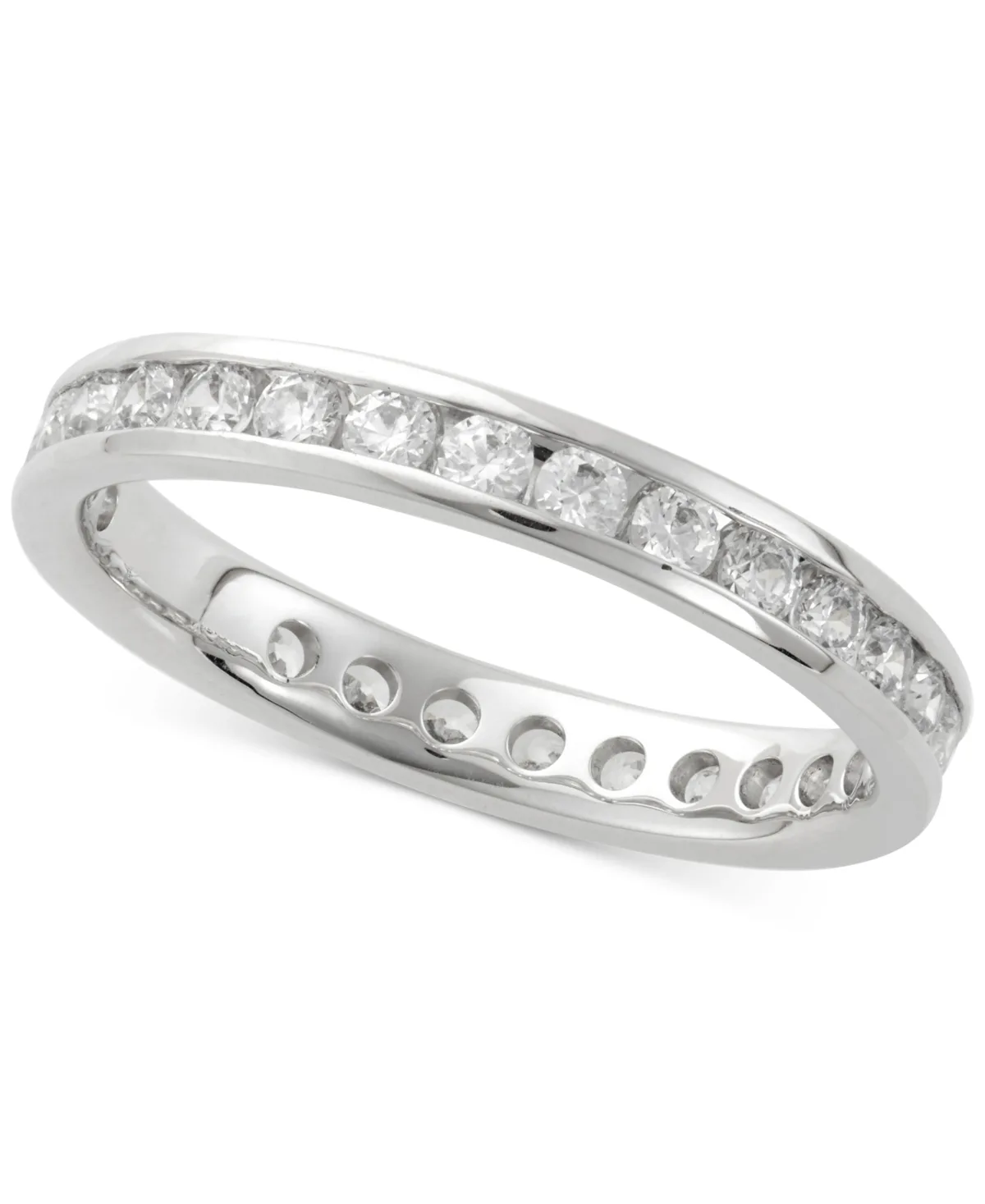 Diamond Channel Set Eternity Band (1 ct. t.w.) in 14k White Gold by Macy's