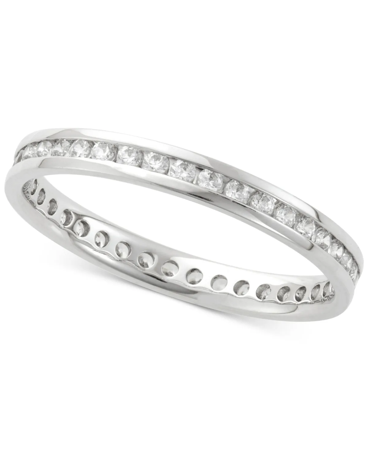 Diamond Channel Set Eternity Band (1/2 ct. t.w.) in 14k White Gold by Macy's