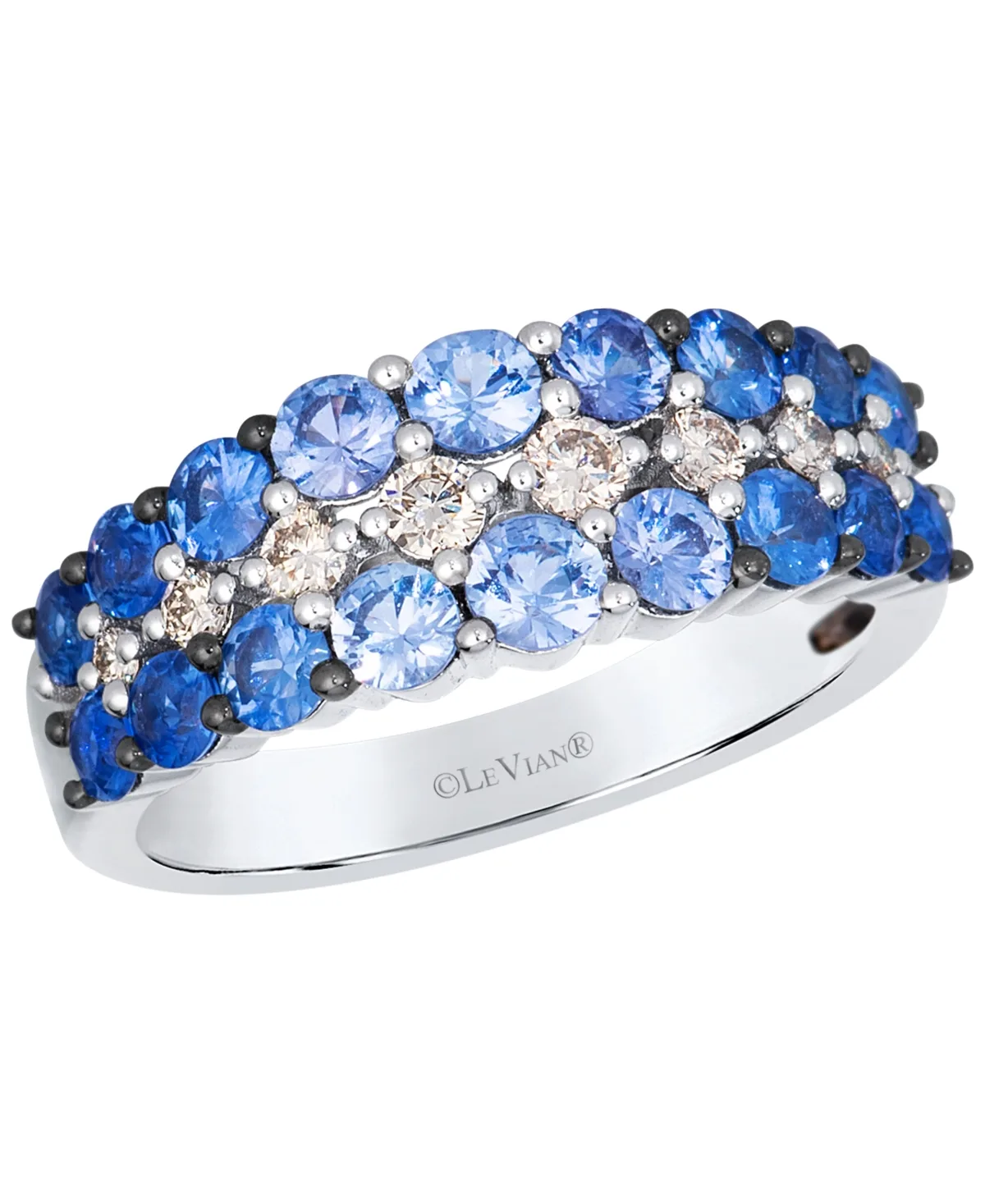 Sapphire (1-7/8 ct. t.w.) & Diamond (1/4 ct. t.w.) Ring in 14k Vanilla Gold