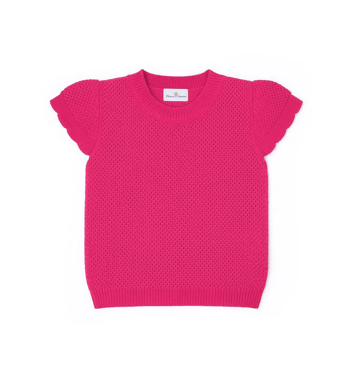 Short Sleeve Sweater with Scallop Edges by Florence Eiseman