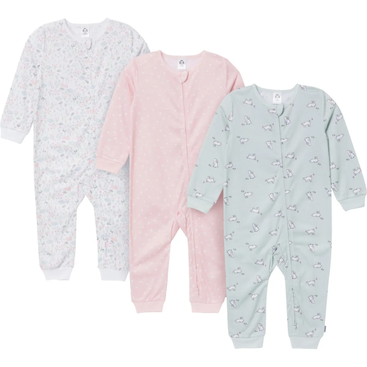 Footless Pajamas with Reverse Zipper, 3-Pack by Gerber