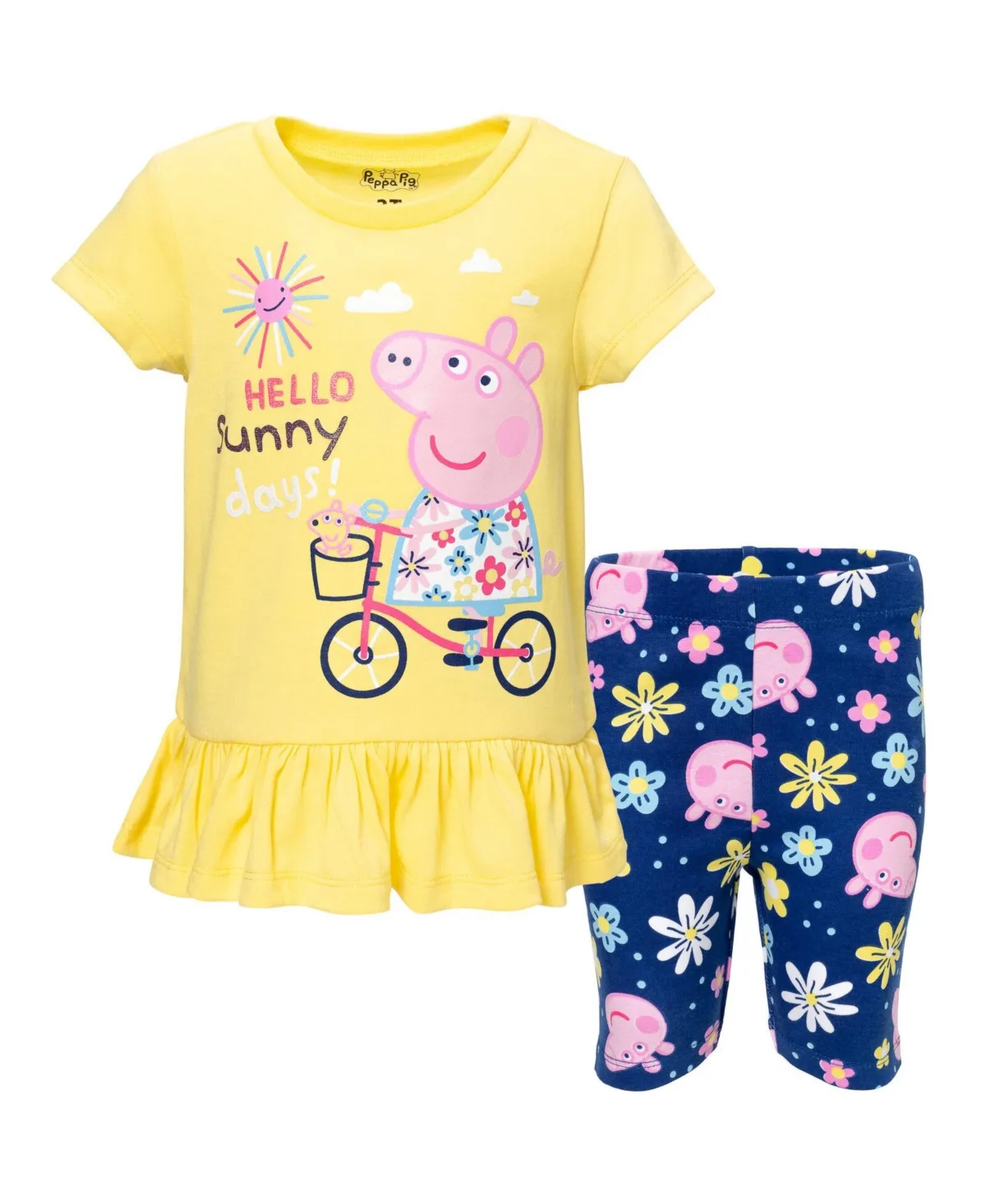 Peplum T-Shirt and Shorts Outfit Set by Peppa Pig