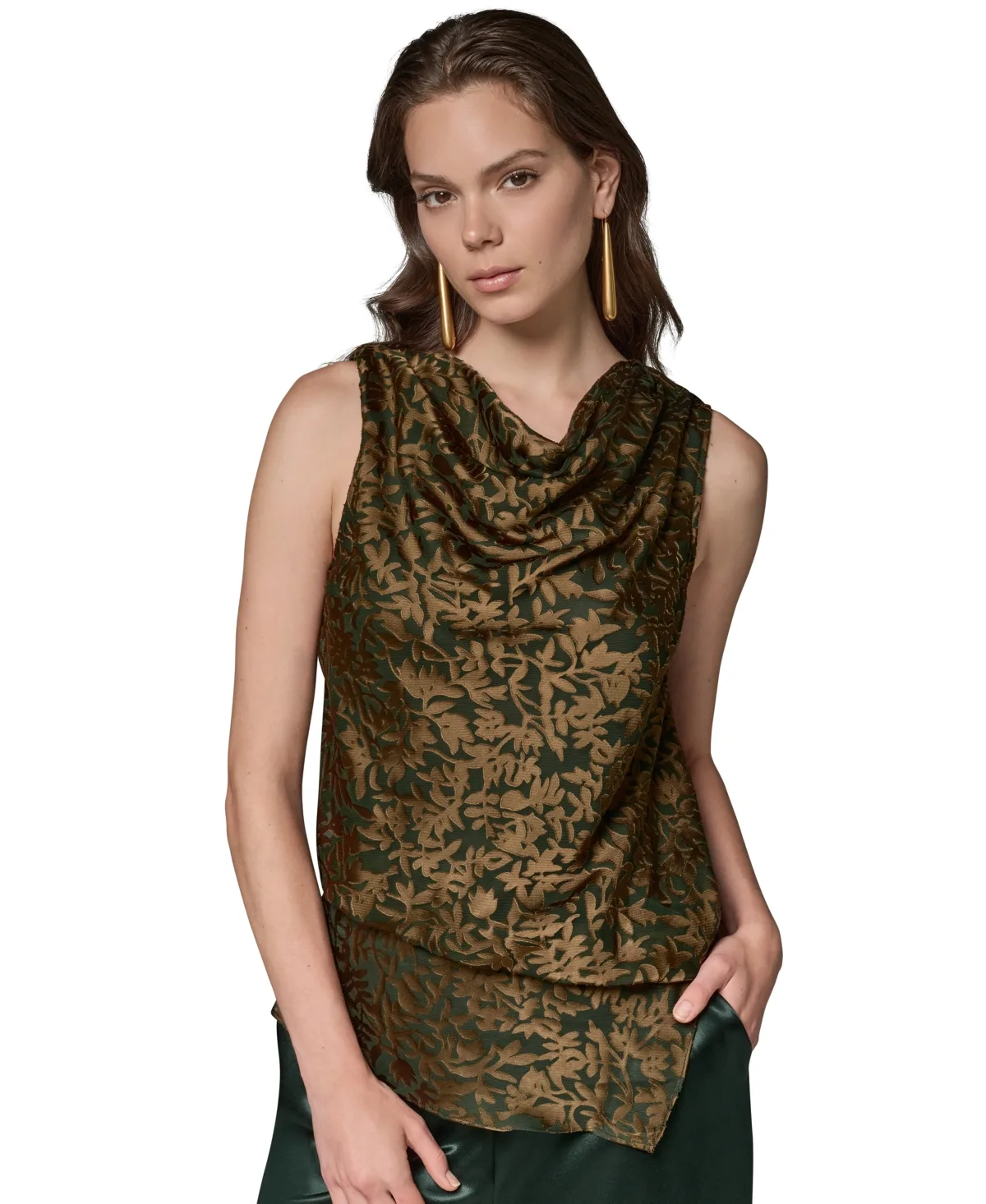 Floral Vine Sleeveless Top