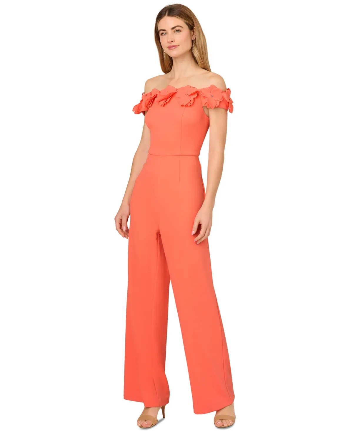 Off Shoulder Jumpsuit by Adrianna Papell
