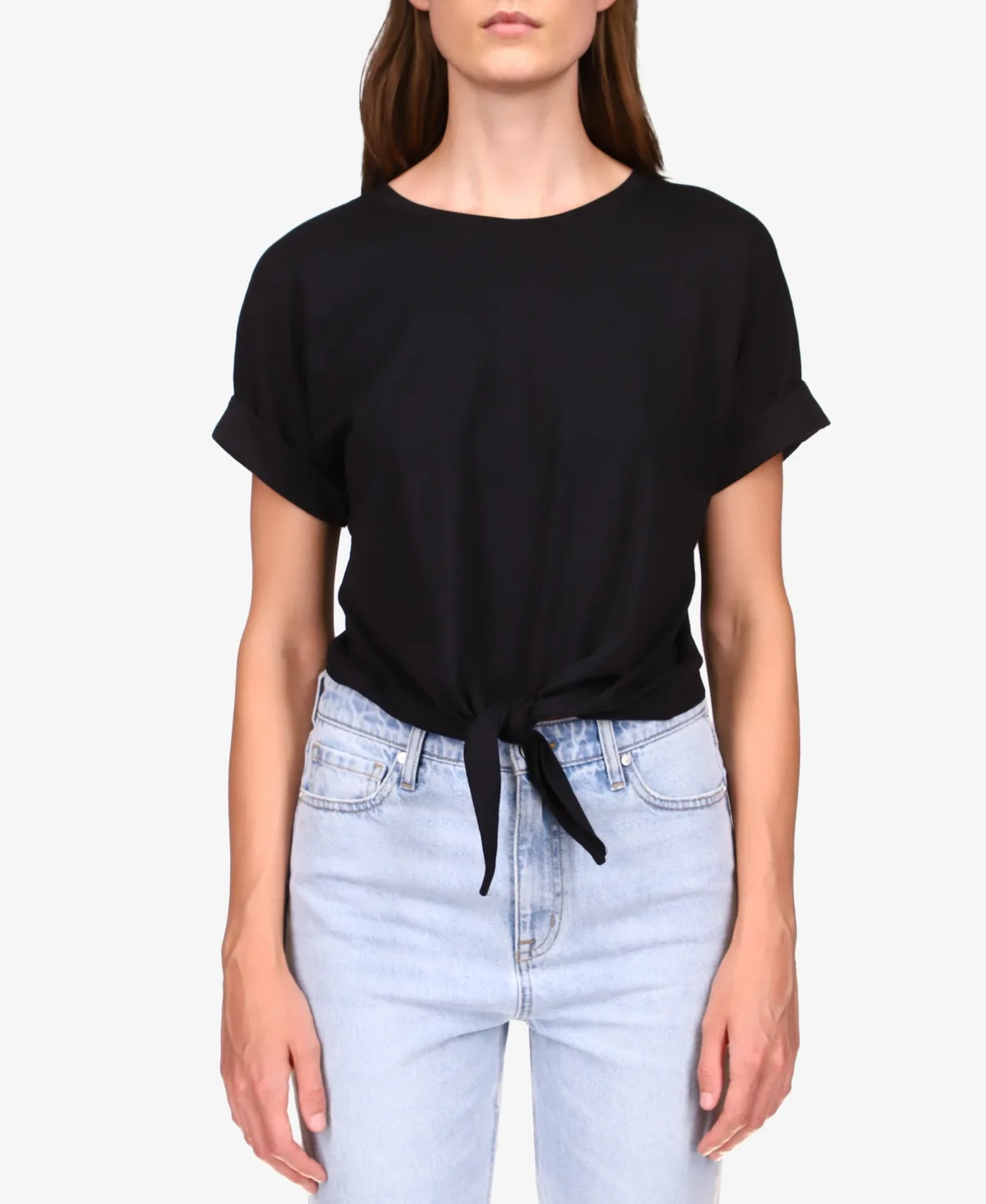 All Day Tie-Hem Cuffed T-Shirt by Sanctuary