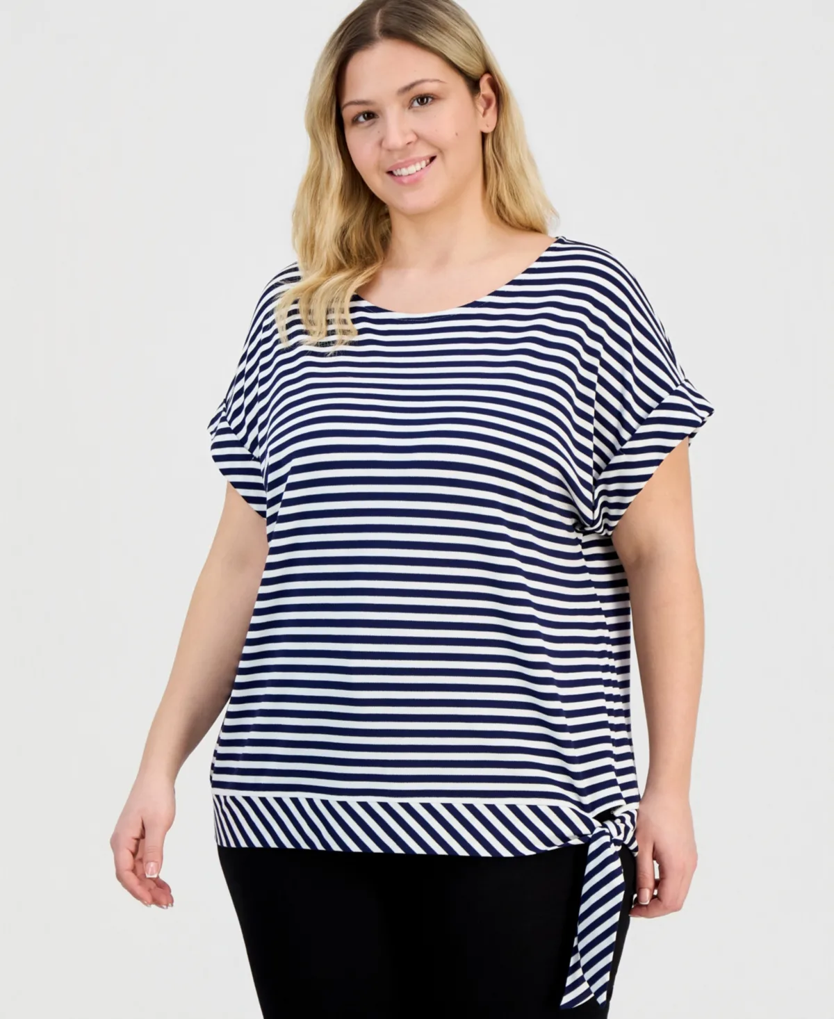 Dolman-Sleeve Tie-Hem Top by Jones New York