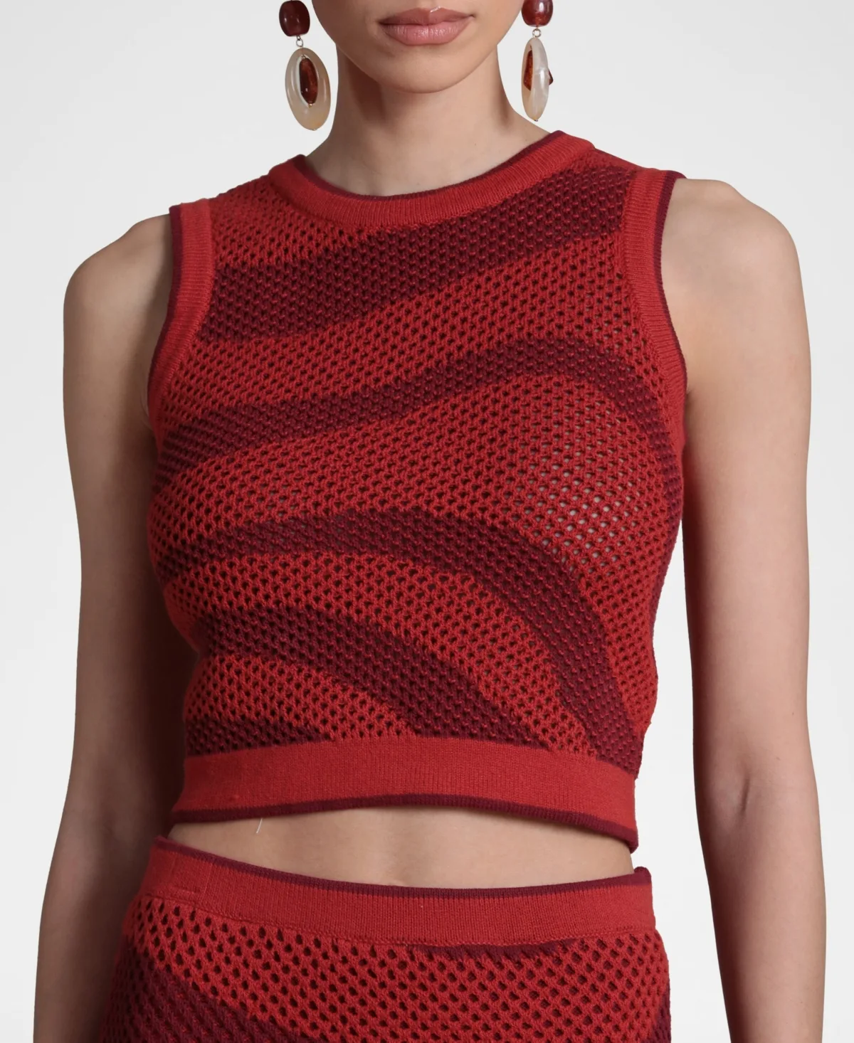 Cotton Sleeveless Crewneck Sweater by Avec Les Filles