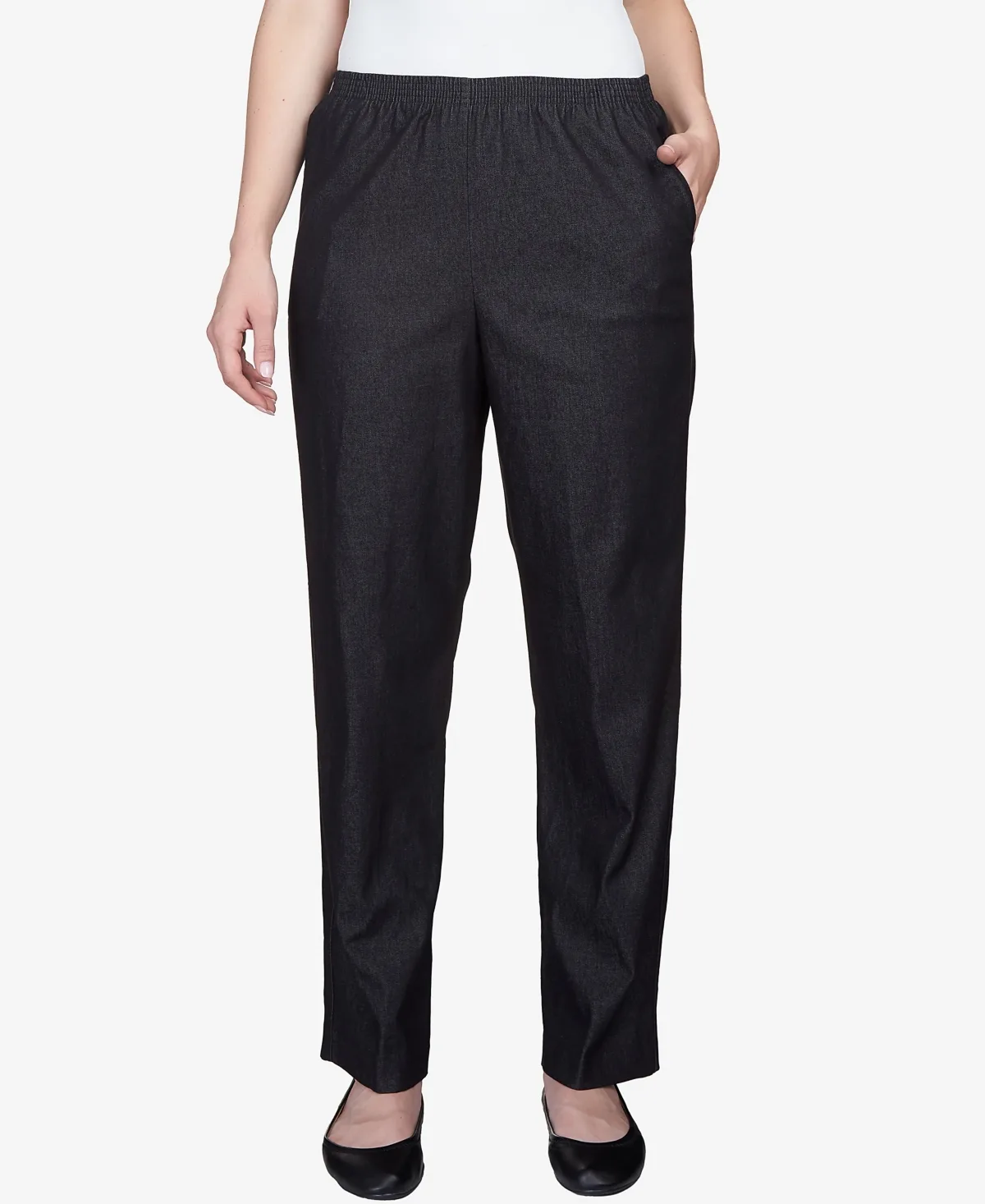 Classics Denim Pull-On Straight-Leg Pants by Alfred Dunner