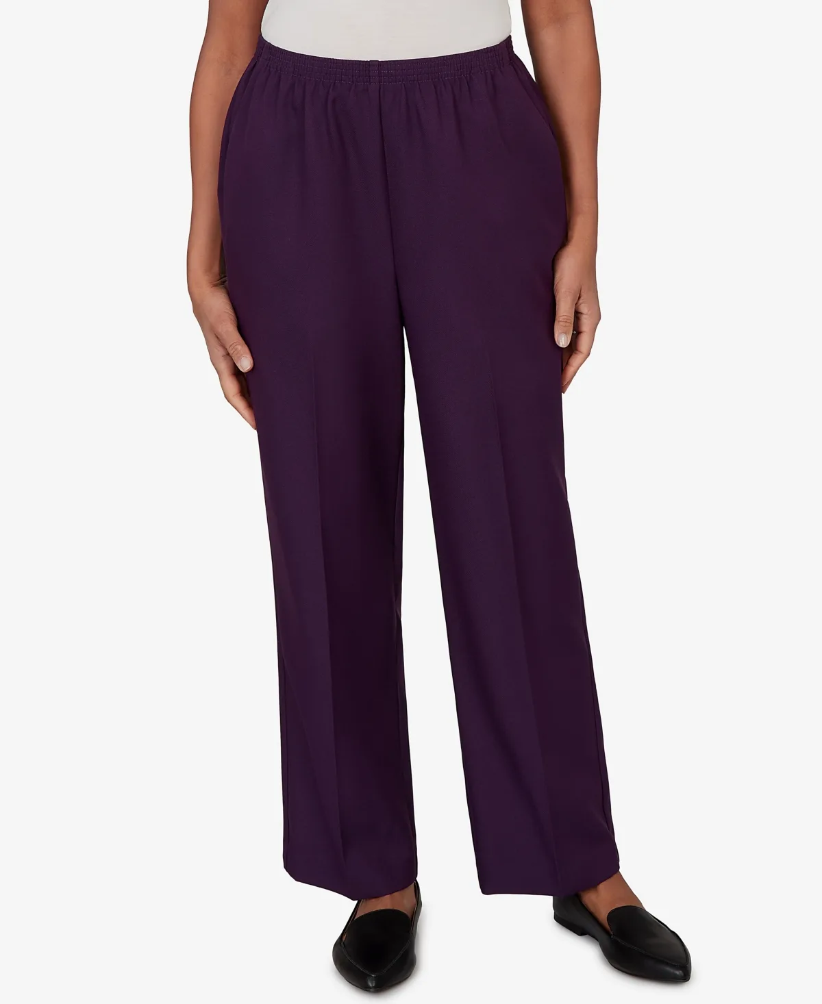 Colored Classic Pull-On Pants by Alfred Dunner