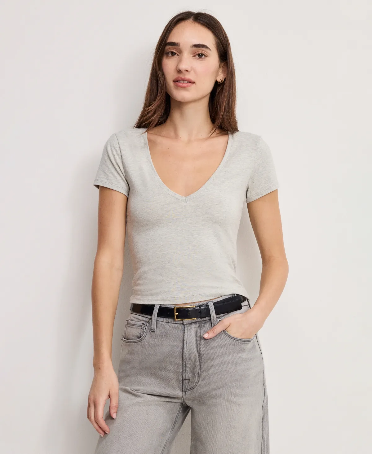 V-Neck Short-Sleeve Top by Good American
