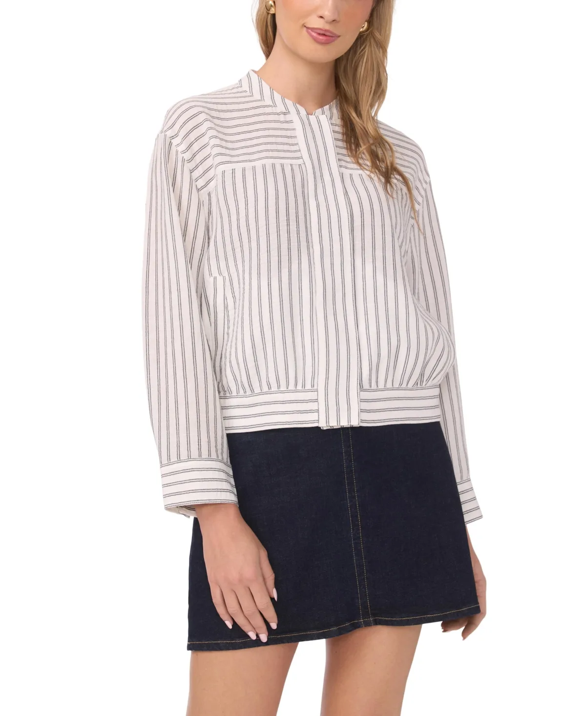 Snap Front Bomber Jacket by Vince Camuto