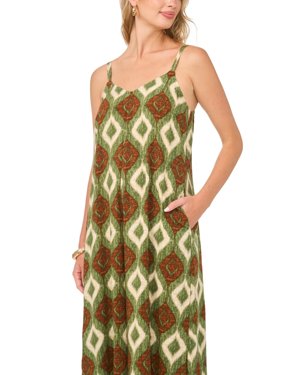 V-Neck Flared Jumpsuit by Vince Camuto