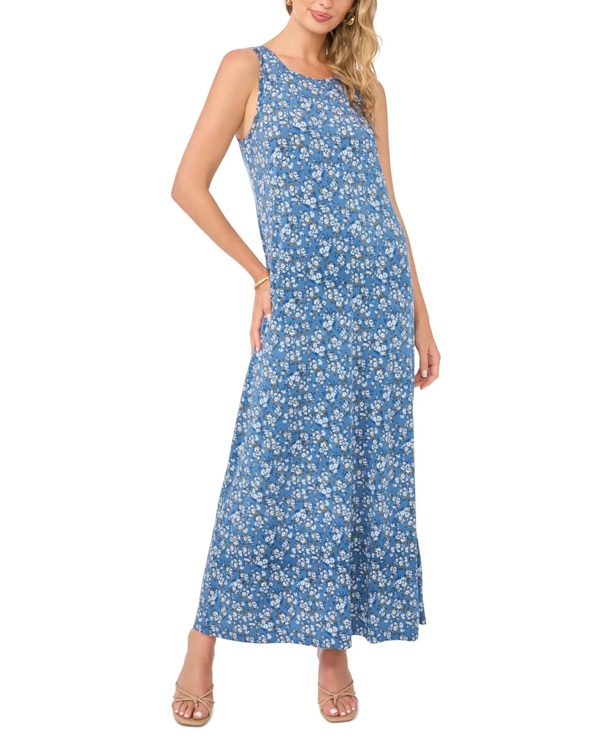 Sleeveless Crewneck Maxi Dress