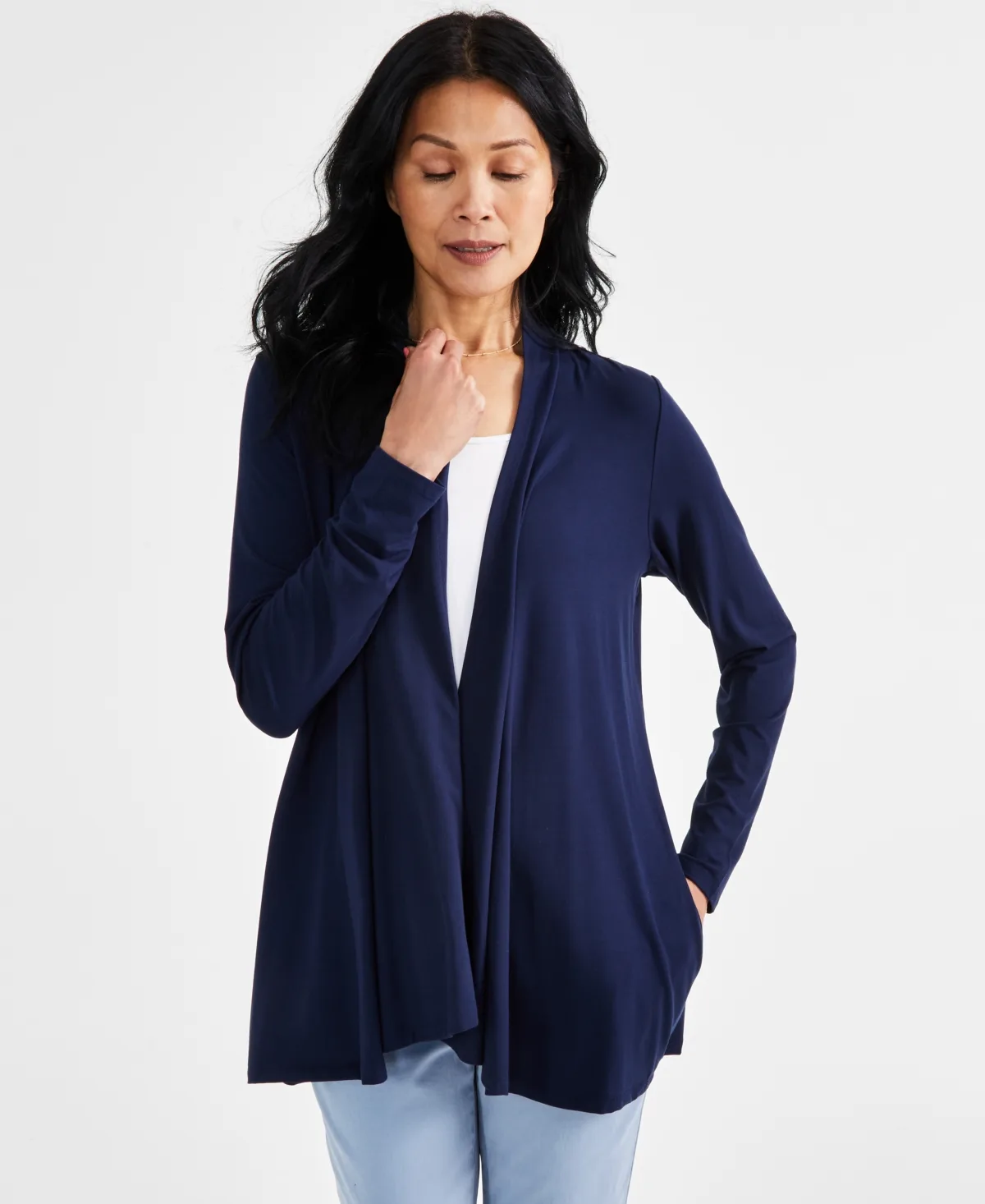 Solid Open-Front Cardigan by Style & Co
