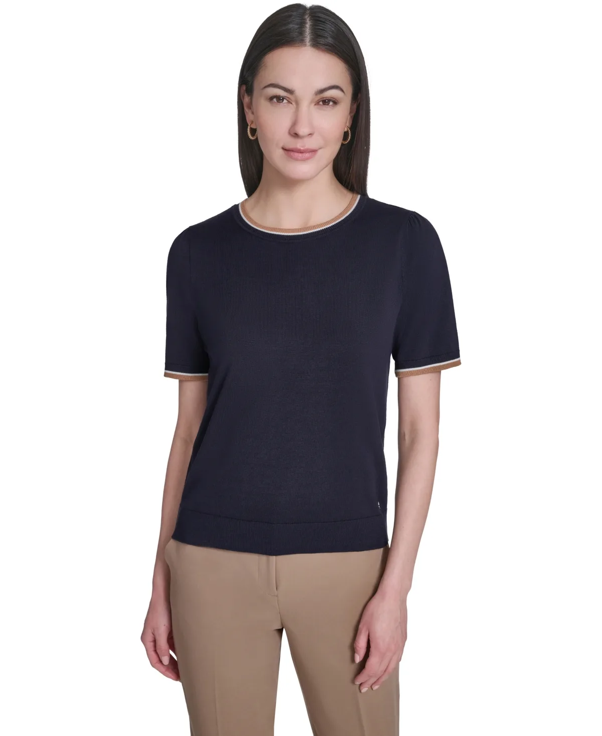 Short-Sleeve Crewneck Sweater by Tommy Hilfiger