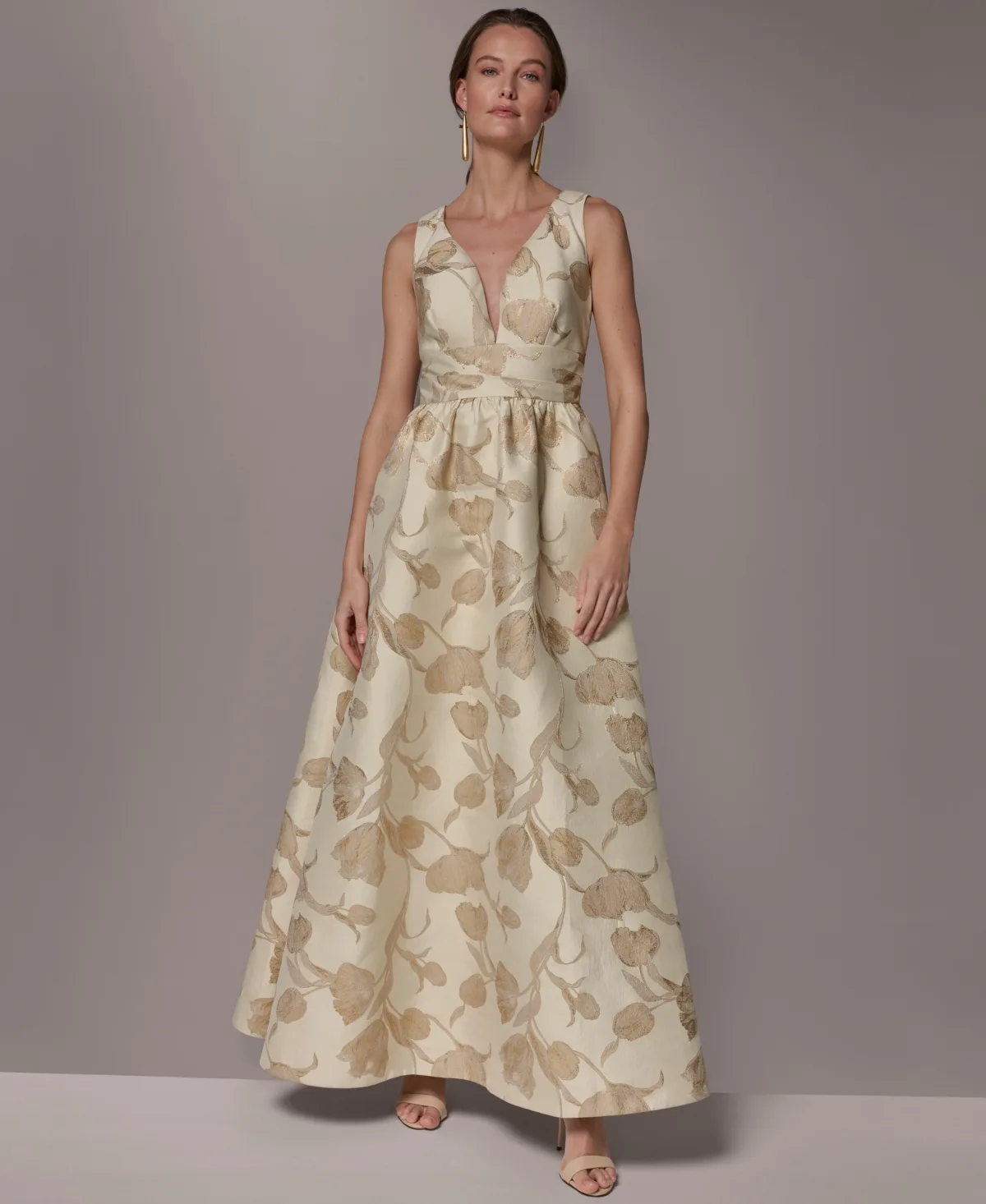 V-Neck Ball Gown by Donna Karan New York