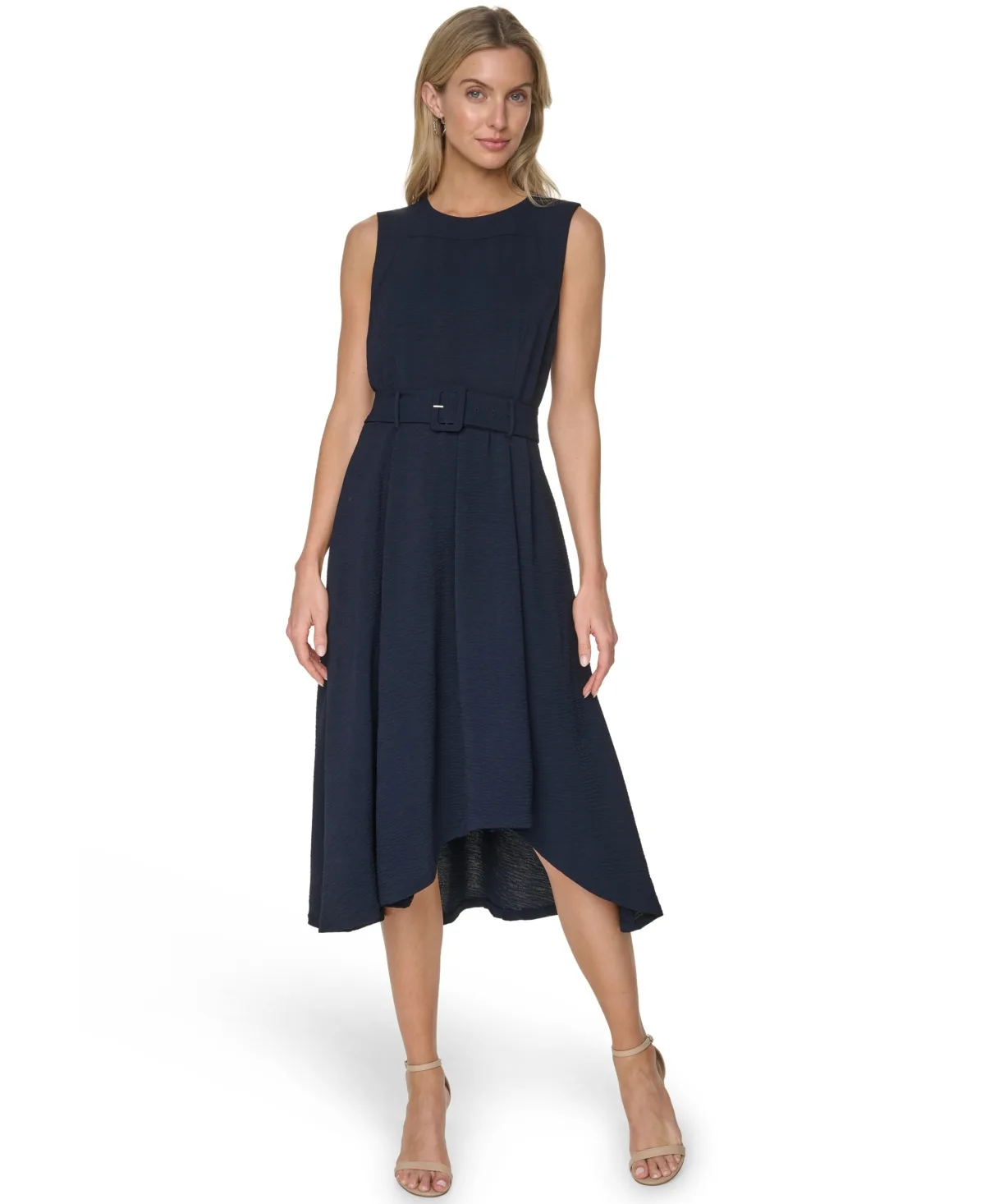 Crew Neck Midi Dress by Calvin Klein