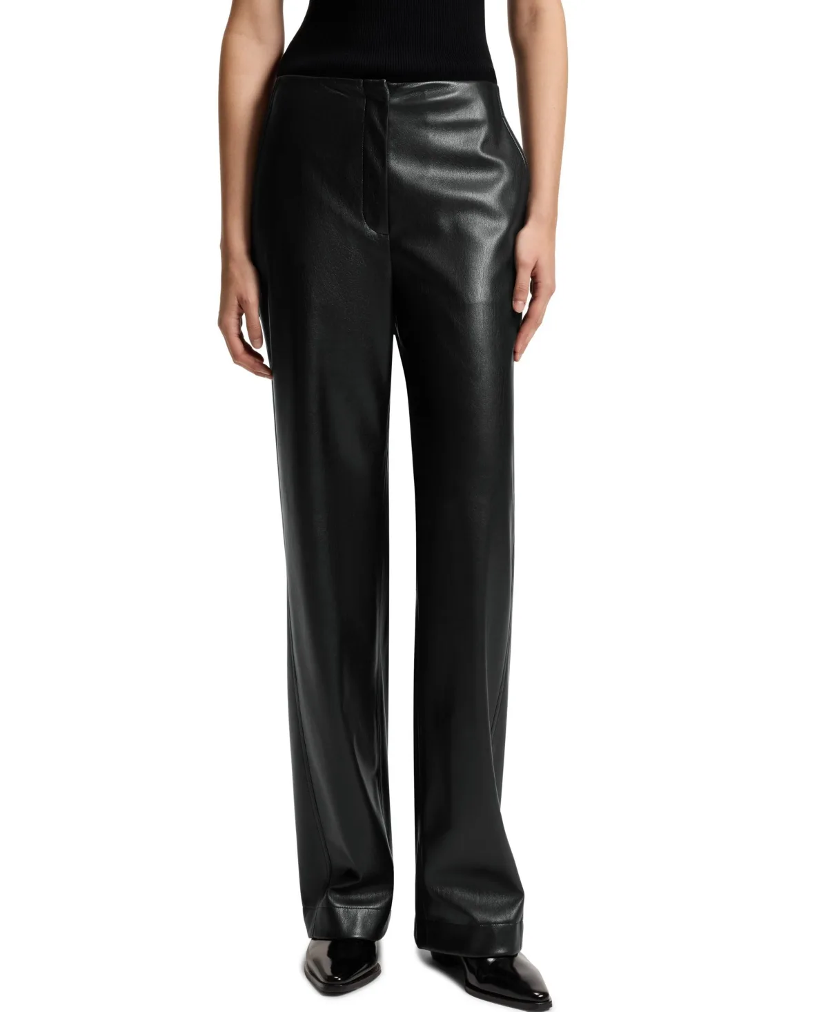 Boss by Hugo Boss Faux Leather Straight-Leg Pants