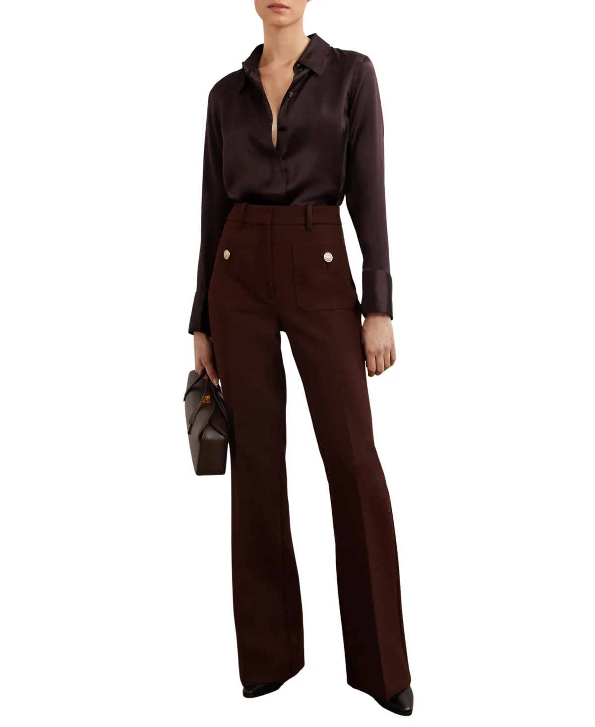 Silk-Satin Concealed-Placket Shirt by Reiss