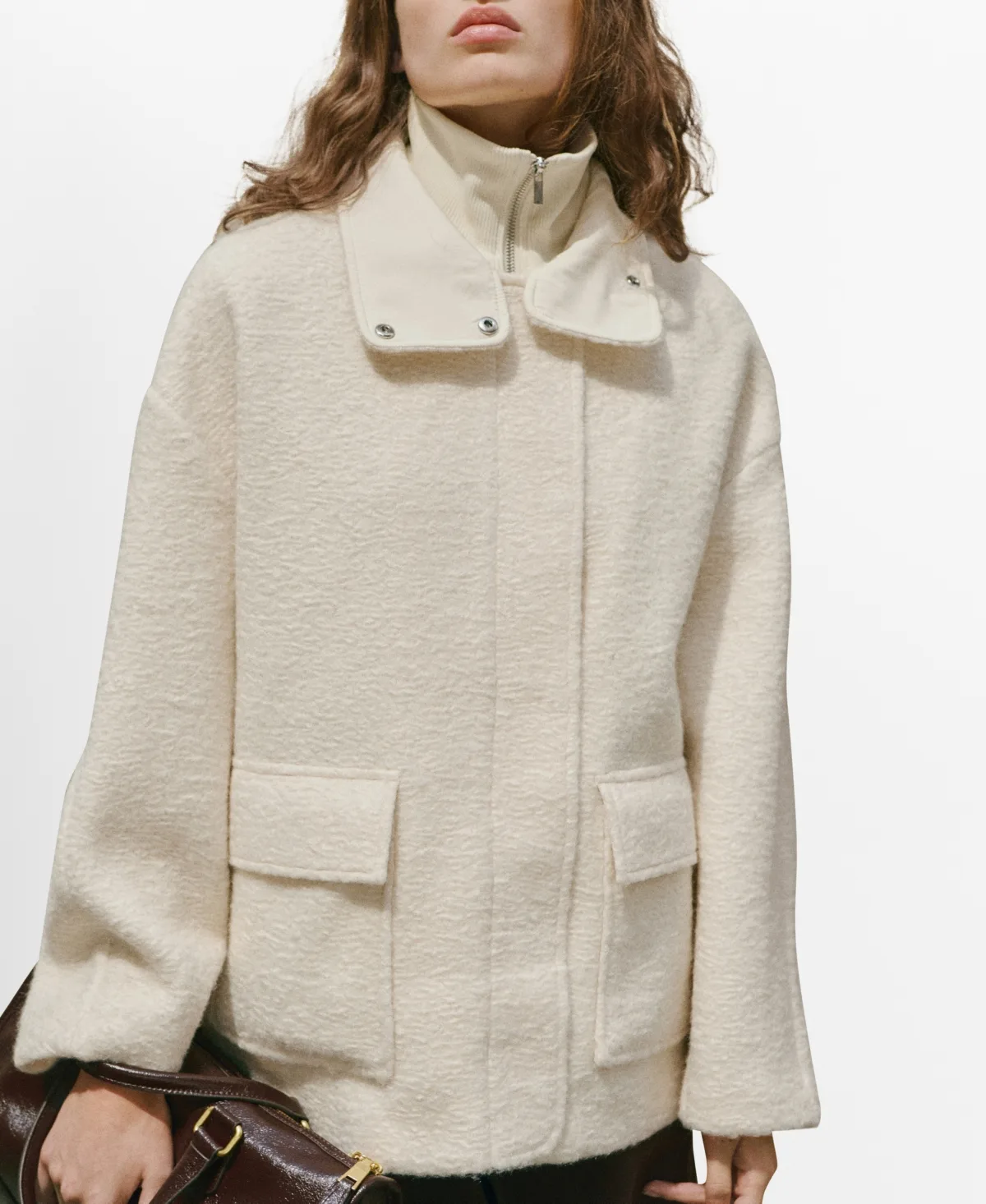 High Neck Boucle Jacket