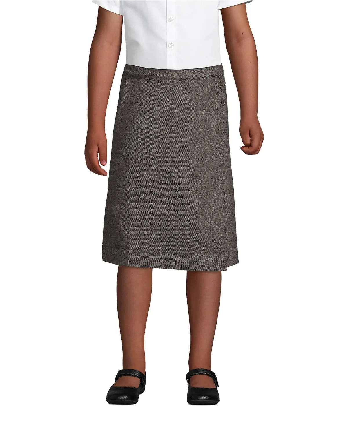 School Uniform Solid A-Line Skirt Below the Knee by Lands' End