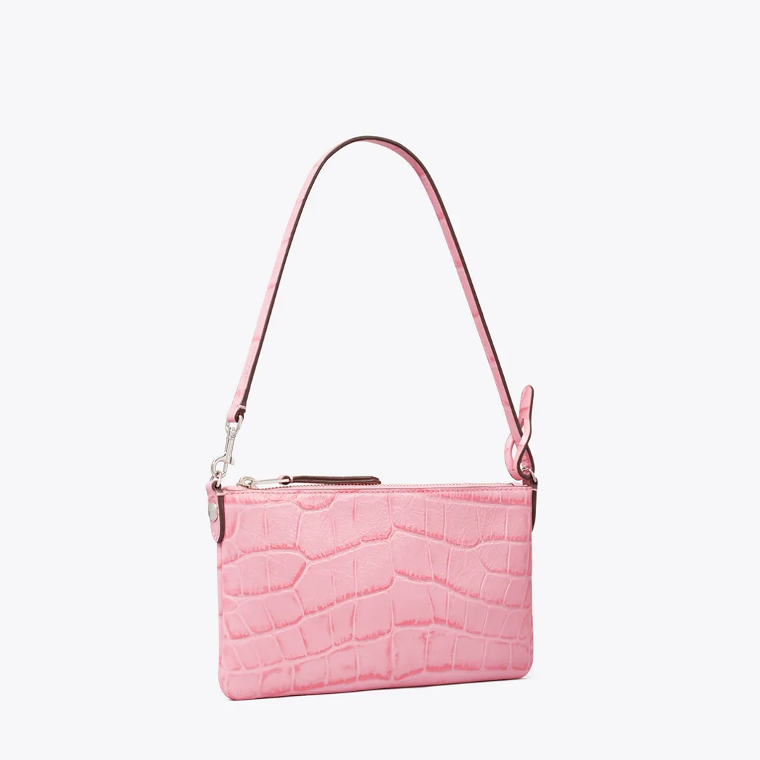 Croc-Embossed Pochette by Tory Burch