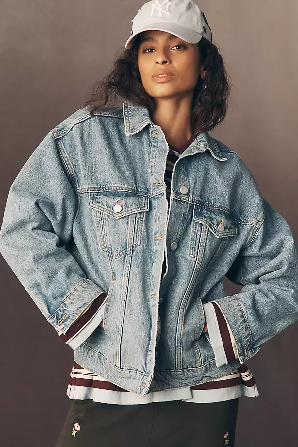 Weston Denim Boyfriend Jacket by Pilcro