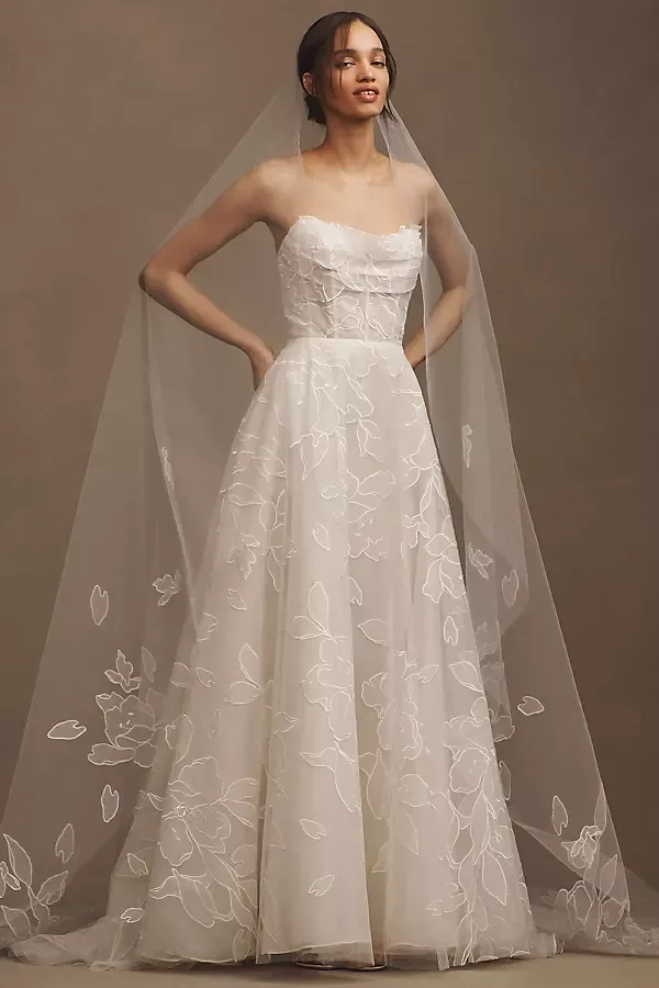 Jenny by Jenny Yoo Lorelai Organza Appliqué Sweetheart A-Line Wedding Gown by Jenny Yoo
