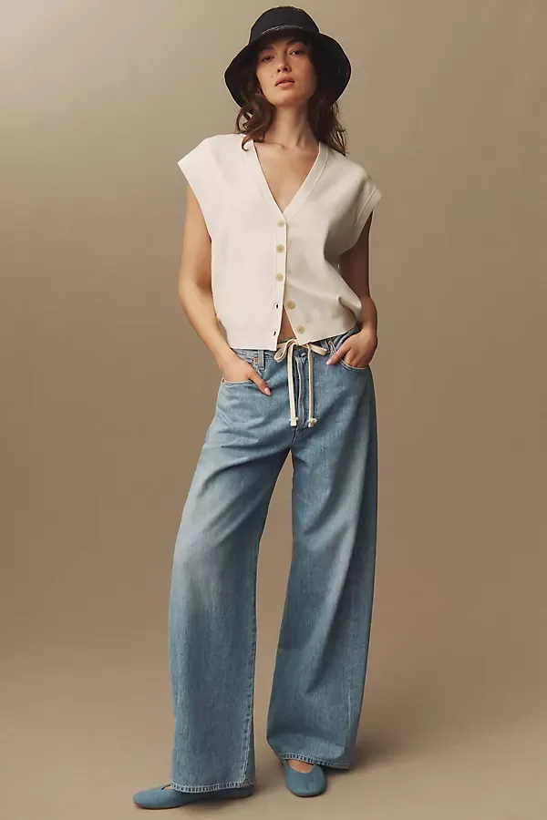 Brynn Drawstring High-Rise Wide-Leg Jeans by Citizens of Humanity