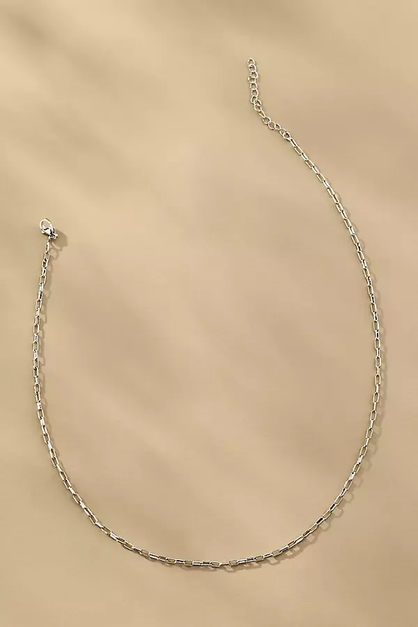Tiny Link Paperclip Chain Necklace by Boxbar