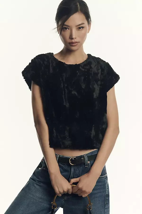 Faux Fur Tee by Maeve