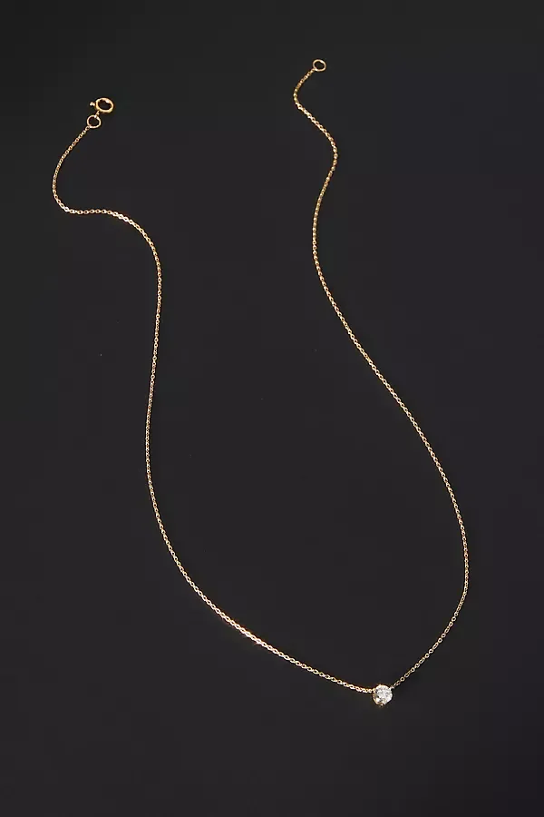 Single Floating Diamond Necklace by Fine Diamonds by Anthropologie