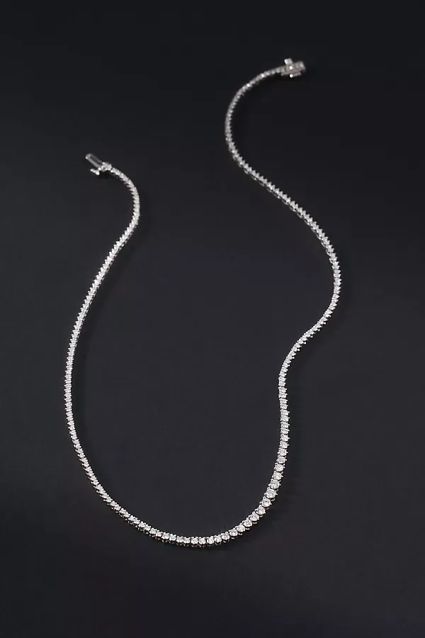 Graduated Diamond Tennis Necklace by Fine Diamonds by Anthropologie