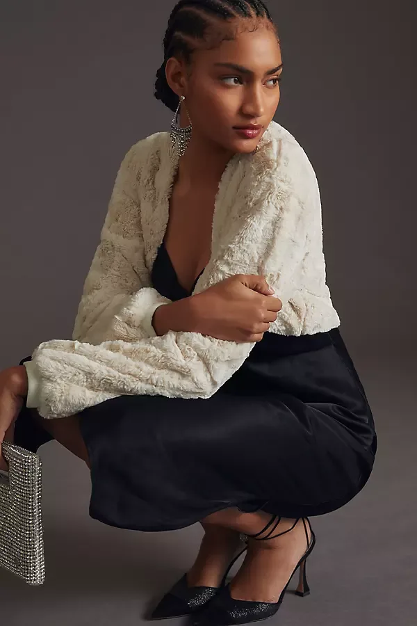 Faux Fur Shrug Top by Maeve