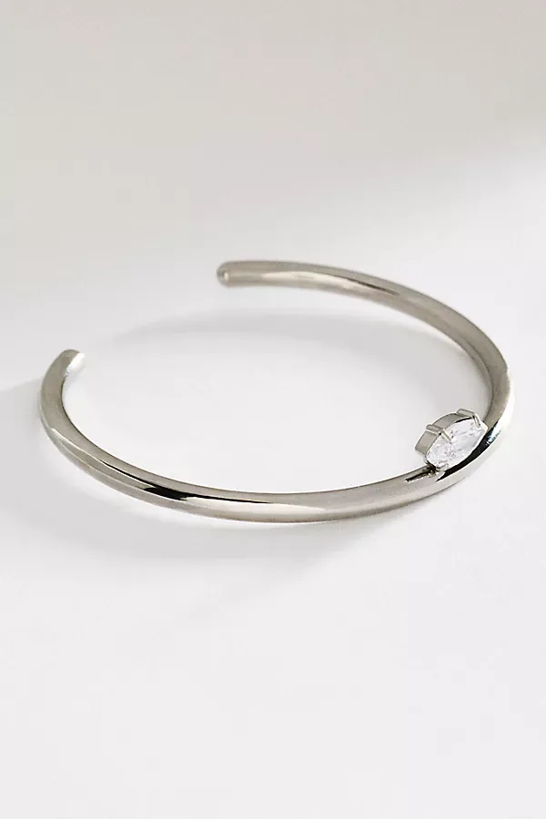 Solitaire Crystal Water-Resistant Cuff Bracelet