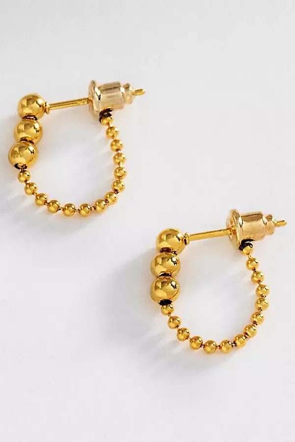 Water Resistant Bauble Hoop Earrings