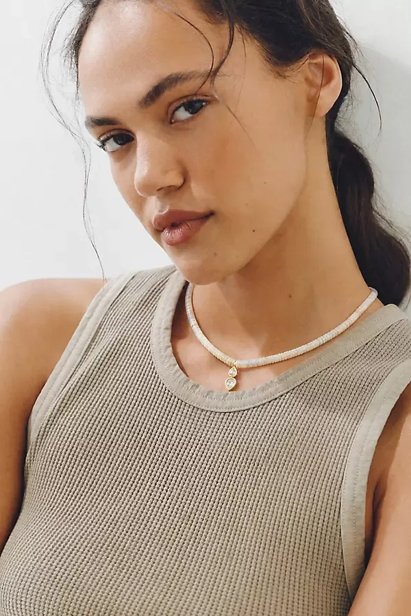 Demi-Fine Beaded Crystal Necklace by By Anthropologie