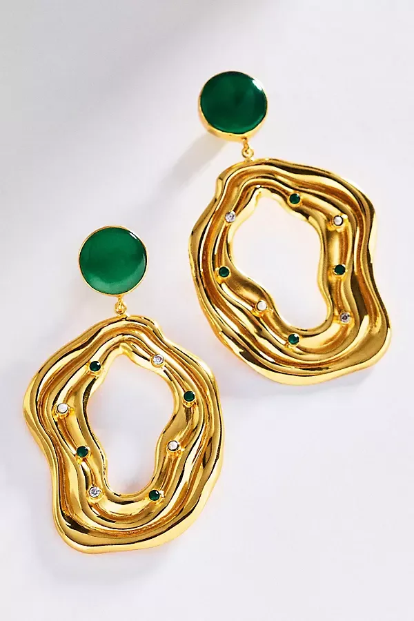 Dune Encrusted Drop Earrings