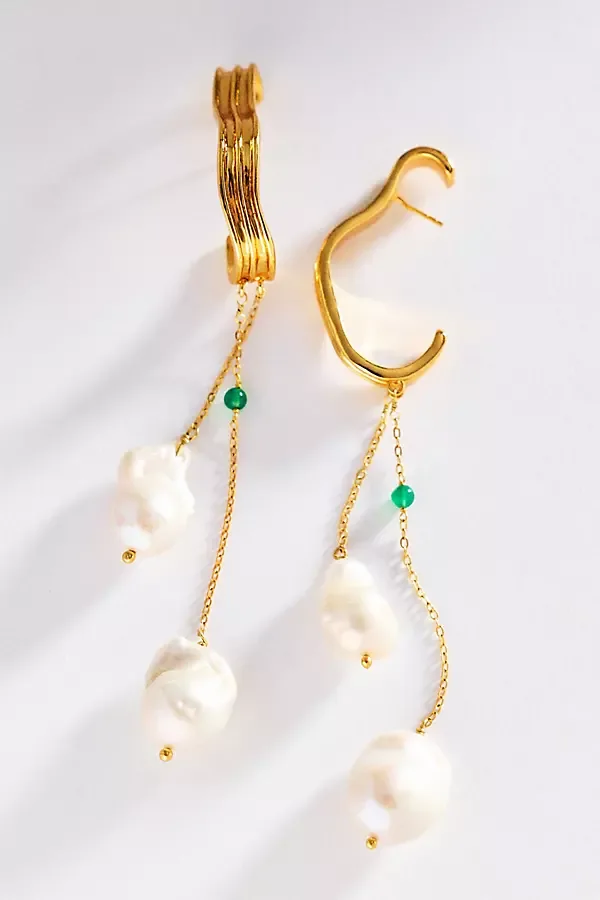 Dune Pearl Drop Earrings by Bohème by Véro