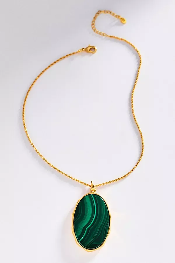 Amazonia Necklace with Stone Malachite