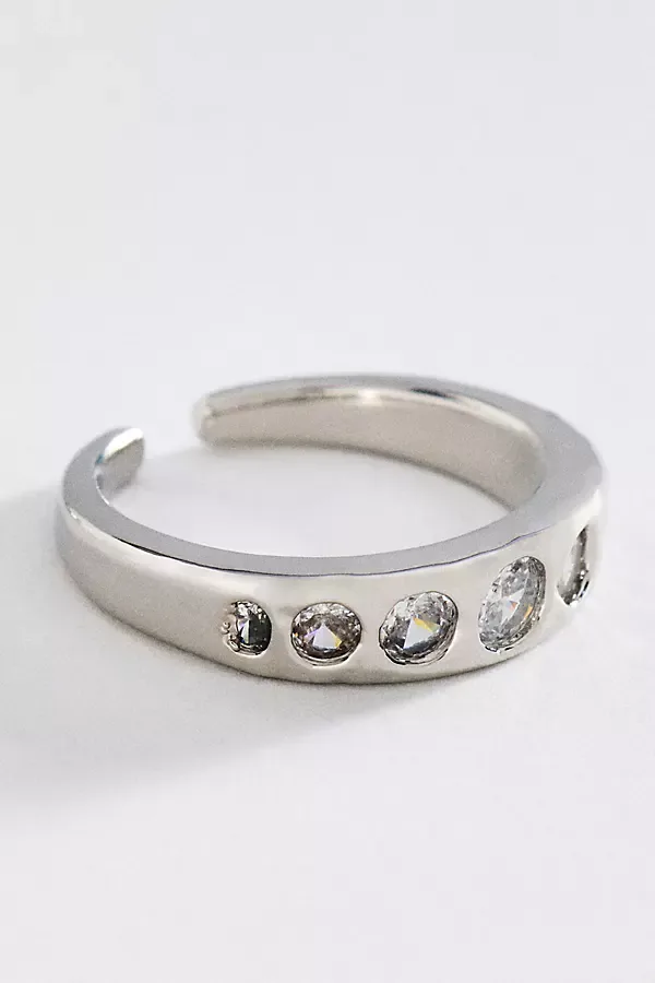 Crystal Bezel Ring by By Anthropologie