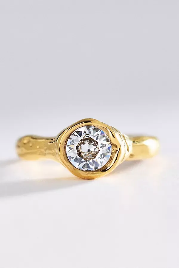 Organic Bezel Cocktail Ring by By Anthropologie